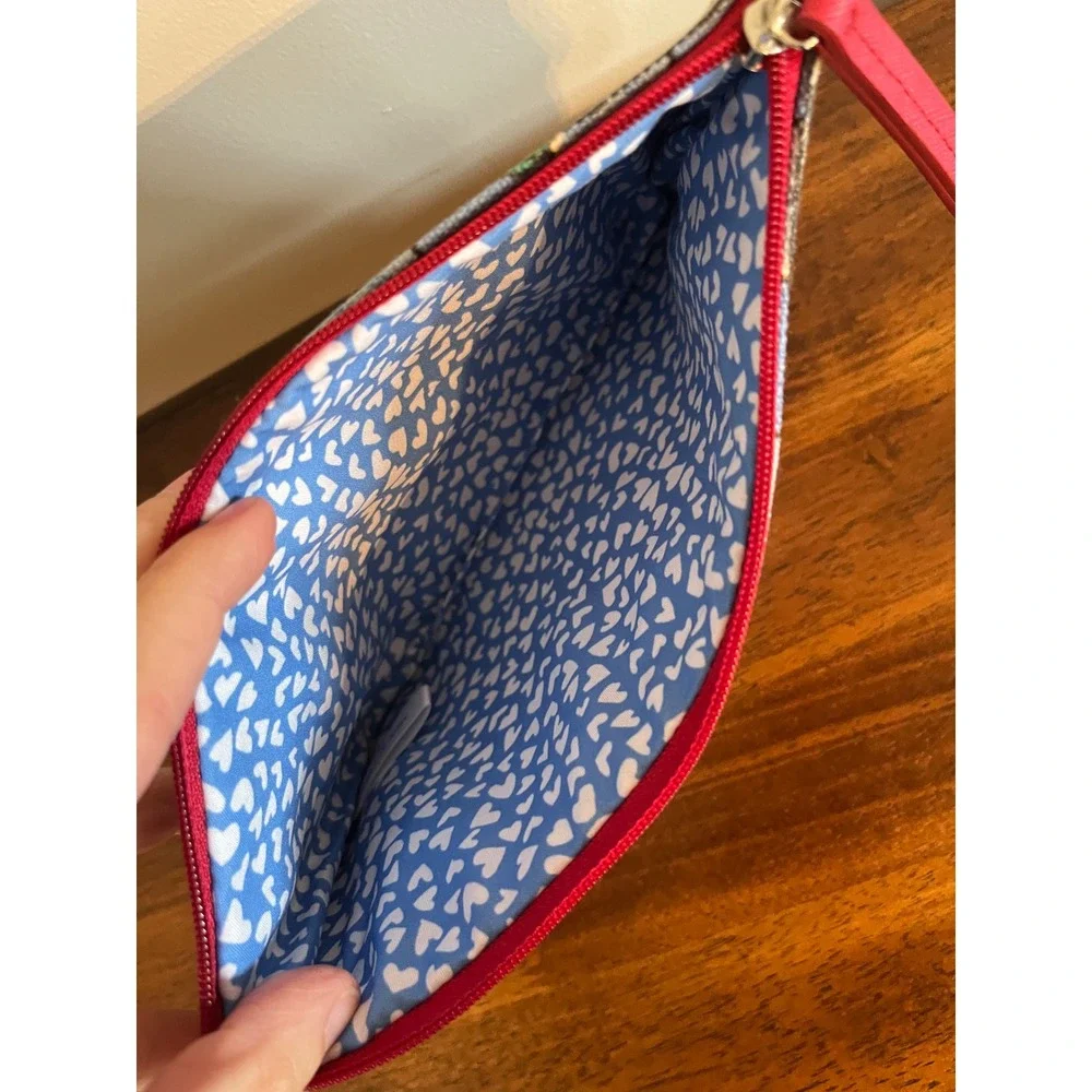 Brighton With‎ Love From Me To You Canvas Zippered Cosmetic Make-Up Case Bag
